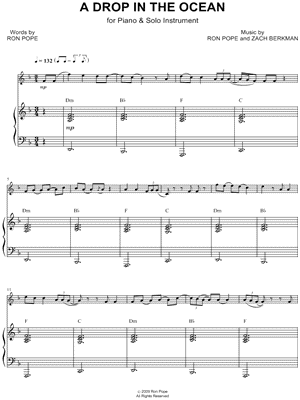 A Drop In the Ocean - Piano Accompaniment