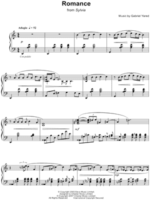 Romance by Gabriel Yared - Sheet Music
