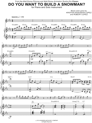 Do You Want To Build a Snowman? - Piano Accompaniment