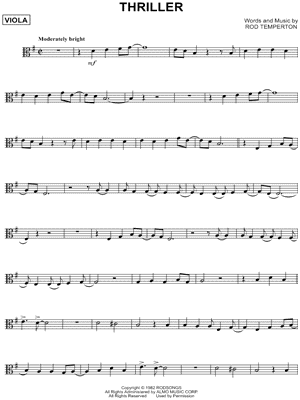 THRILLER by Michael Jackson - Sheet Music