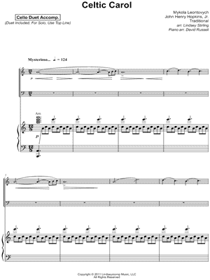 Celtic Carol - Cello Duet & Piano