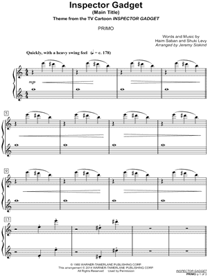 Theme from Inspector Gadget from Inspector Gadget - Sheet Music