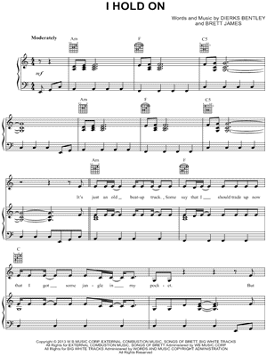 I Hold On by Dierks Bentley - Sheet Music