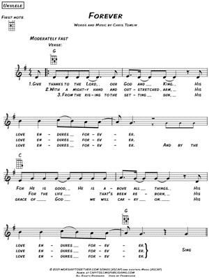 Forever by Chris Tomlin - Sheet Music