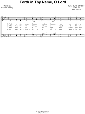 Forth In Thy Name, O Lord