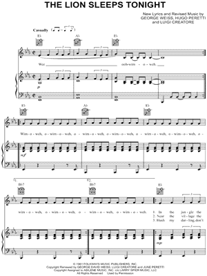 The Lion Sleeps Tonight