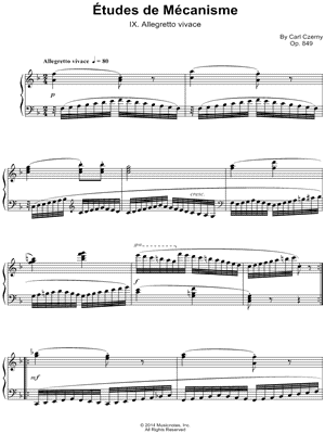 Etudes de Mecanisme: IX. Allegretto Vivace