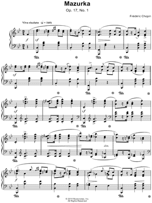 Mazurka: Op. 17, No. 1