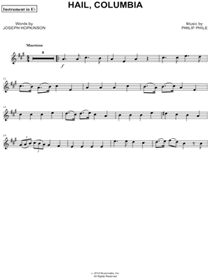 Hail, Columbia! - Eb Instrument