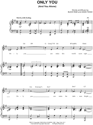 ONLY YOU (And You Alone)