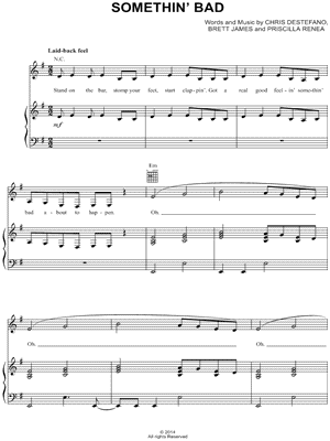 Somethin' Bad by Miranda Lambert - Sheet Music