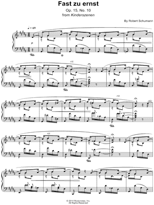 Kinderszenen, Op. 15, No. 10: Fast zu ernst