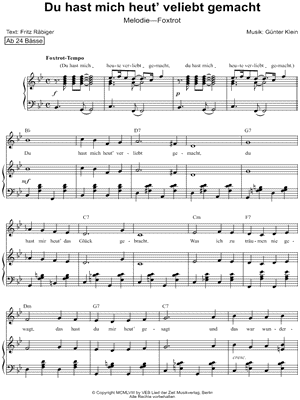 Du hast mich heut' veliebt gemacht