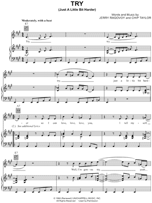 Try from A Night with Janis Joplin - Sheet Music