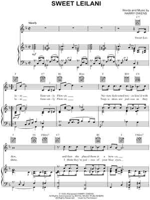 Sweet Leilani by Bing Crosby - Sheet Music