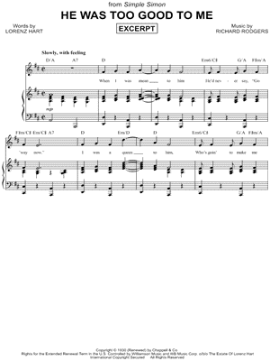 He Was Too Good To Me