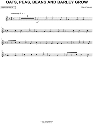 Oats, Peas, Beans and Barley Grow - C Instrument