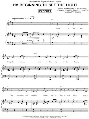 I'm Beginning to See the Light