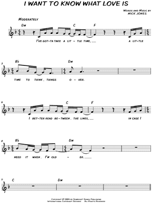 I Want to Know What Love Is