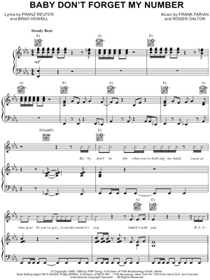 Baby Don't Forget My Number