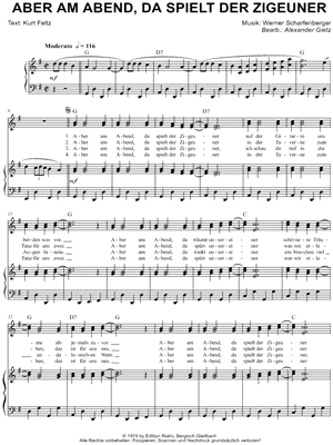 Aber am Abend, da spielt der Zigeuner