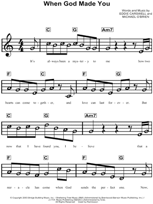 When God Made You by New Song - Sheet Music