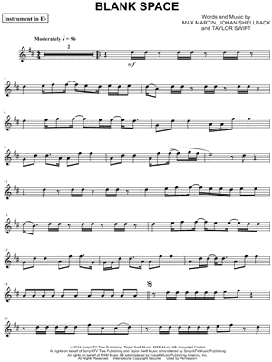 Blank Space - Eb Instrument