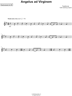 Angelus Ad Virginem - Bb Instrument