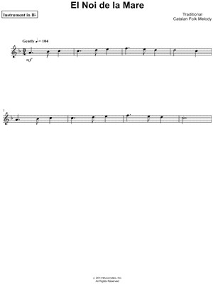 El noi de la Mare - Bb Instrument