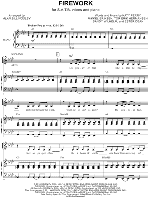 Firework by Katy Perry - Sheet Music
