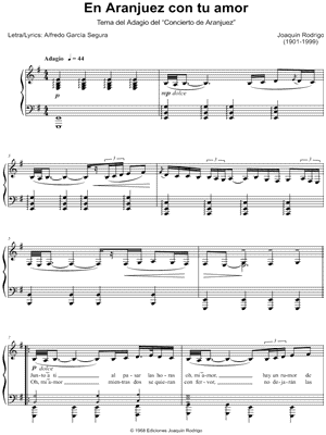 En Aranjuez con tu amor: Tema del Adagio del Concierto de Aranjuez