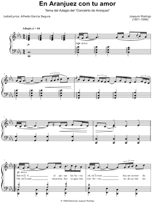 En Aranjuez con tu amor: Tema del Adagio del Concierto de Aranjuez