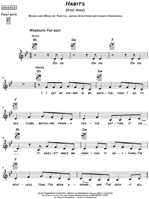 Habits (Stay High) by Tove Lo - Sheet Music