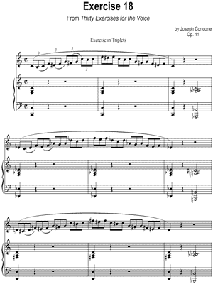 Thirty Exercises for the Voice, Op. 11: Exercise 18