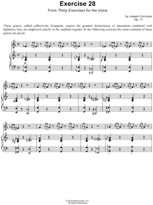 Thirty Exercises for the Voice, Op. 11: Exercise 28