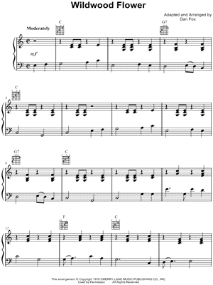 WILDWOOD FLOWER by Traditional - Sheet Music