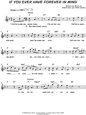 If You Ever Have Forever In Mind by Vince Gill - Sheet Music