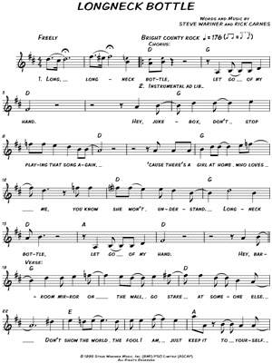 Longneck Bottle by Garth Brooks - Sheet Music