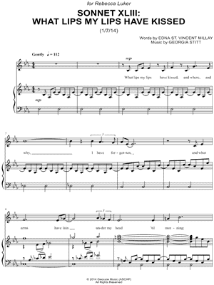 Sonnet XLIII: What Lips My Lips Have Kissed