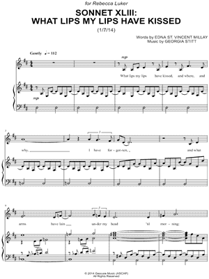 Sonnet XLIII: What Lips My Lips Have Kissed