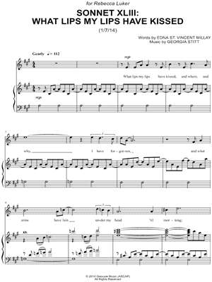 Sonnet XLIII: What Lips My Lips Have Kissed