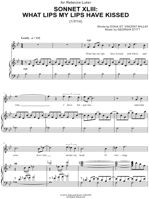 Sonnet XLIII: What Lips My Lips Have Kissed