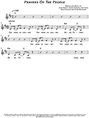 Prayers of the People by The Brilliance - Sheet Music