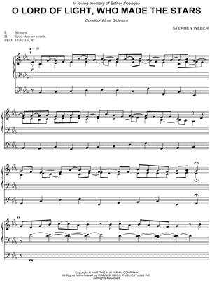 O Lord Of Light, Who Made The Stars