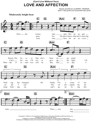 (Can't Live Without Your) Love and Affection