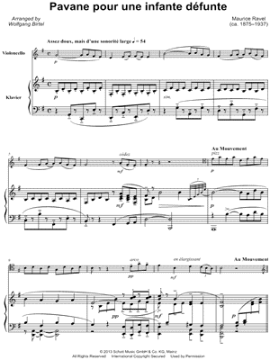 Pavane pour une infante defunte by Maurice Ravel - Sheet Music