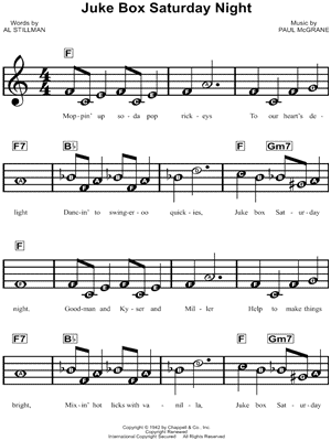 JUKE BOX SATURDAY NIGHT