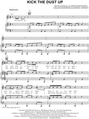 Kick the Dust Up by Luke Bryan - Sheet Music