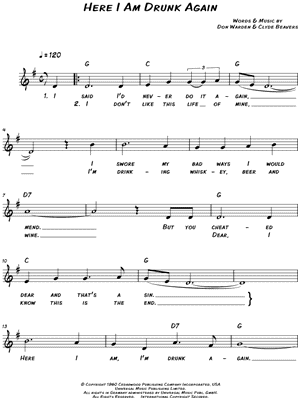 Here I Am Drunk Again