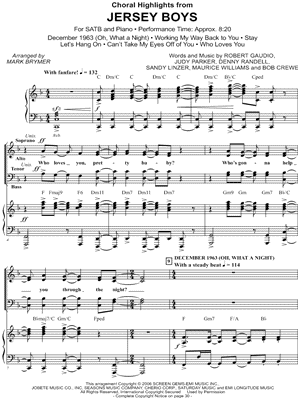 Jersey Boys - Choral Highlights